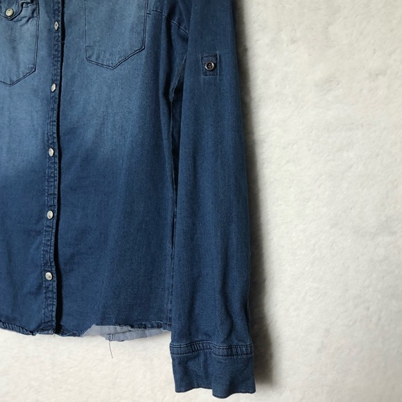 Ci Sono Faux denim Button down shirt - Picture 6 of 7